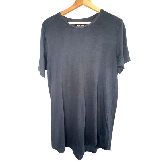 Pacsun Black Scallop Fit T-Shirt Size Small - Picture 1 of 4